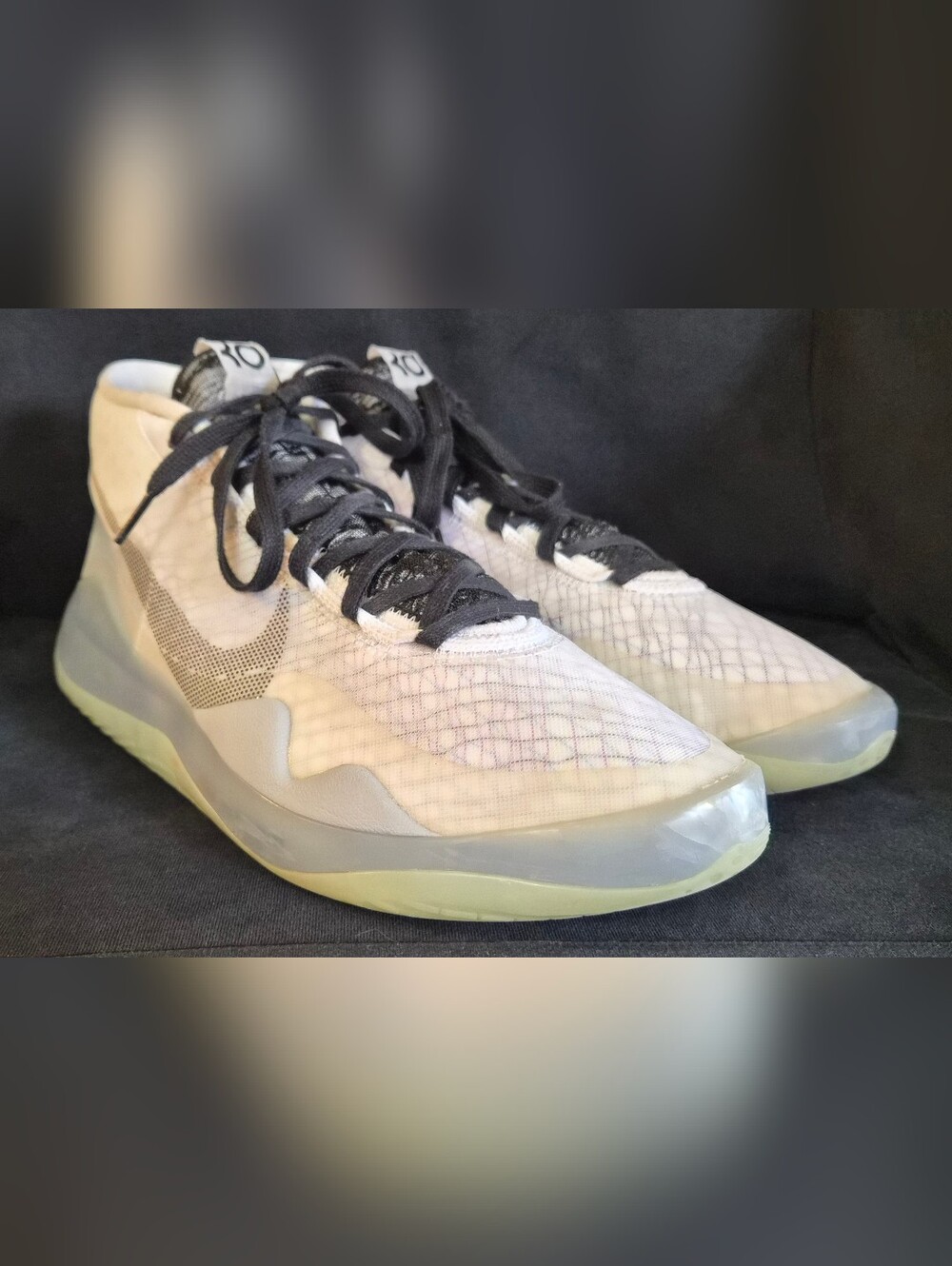 Men's Nike KD 12 TB "White/Black/Glow In The Dark Soles" (CN9518-100) Sz. 13